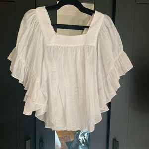 Madewell flutter sleeve butterfly top